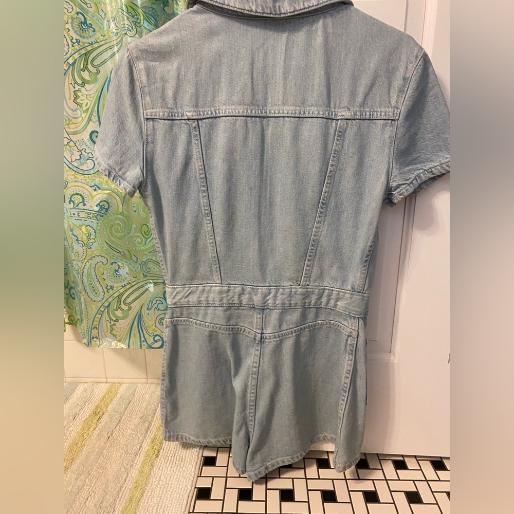Denim Zara Short Overalls - Picture 3 of 3